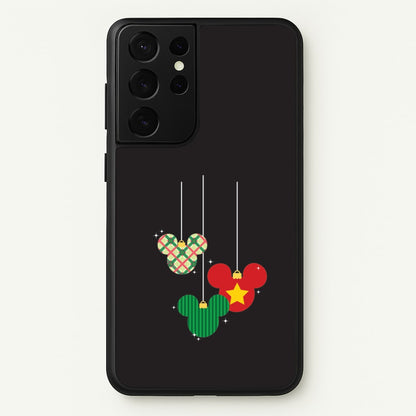 Cartoon Mouse Hanging Baubles Galaxy S21 Ultra Case