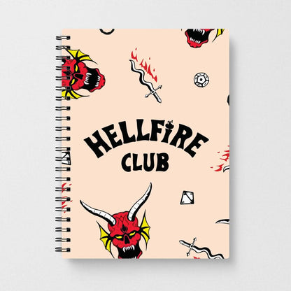 Hellfire Club Icons Collage Peach Notebook