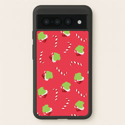 Green Creature And Candy Canes Pattern Google Pixel 7 Pro Case