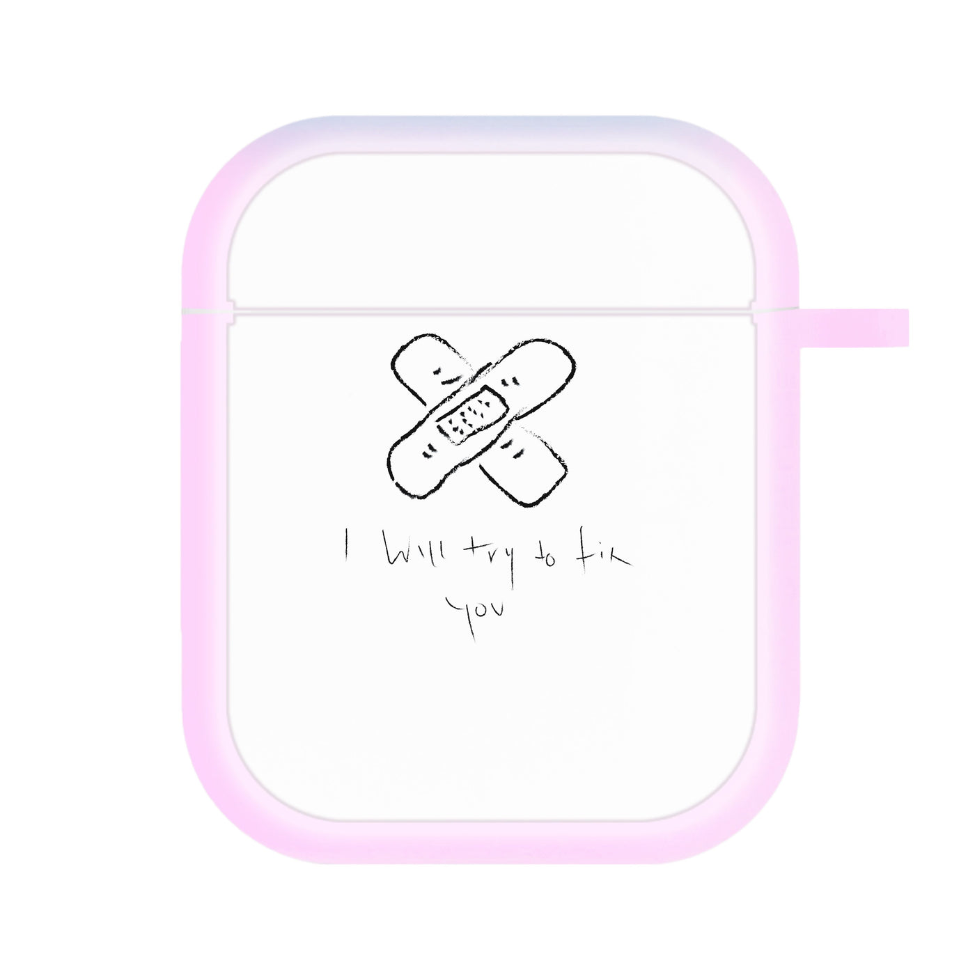 I Will Try To Fix You - White Coldplay AirPods Case