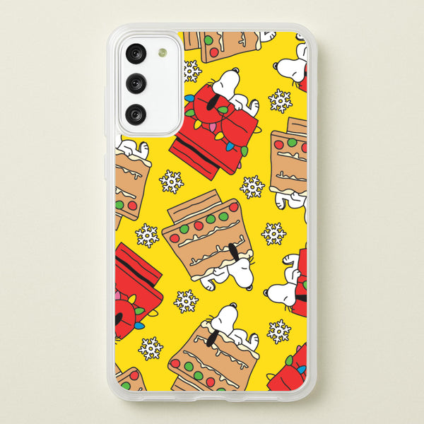 Cartoon Beagle Fairylights And Gingerbead Pattern Galaxy S20 Case