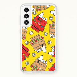 Cartoon Beagle Fairylights And Gingerbead Pattern Galaxy S21 Case