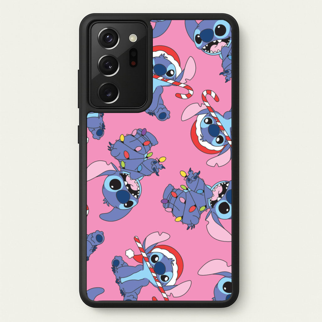 Christmas Cute Blue Alien Pattern Galaxy Note 20 Ultra Case