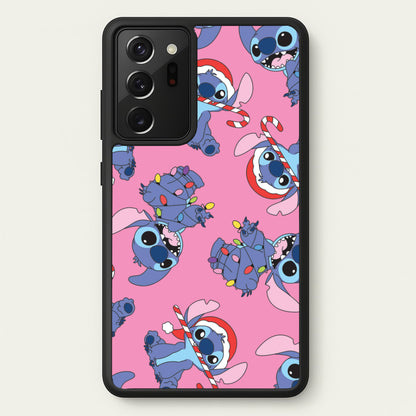 Christmas Cute Blue Alien Pattern Galaxy Note 20 Ultra Case
