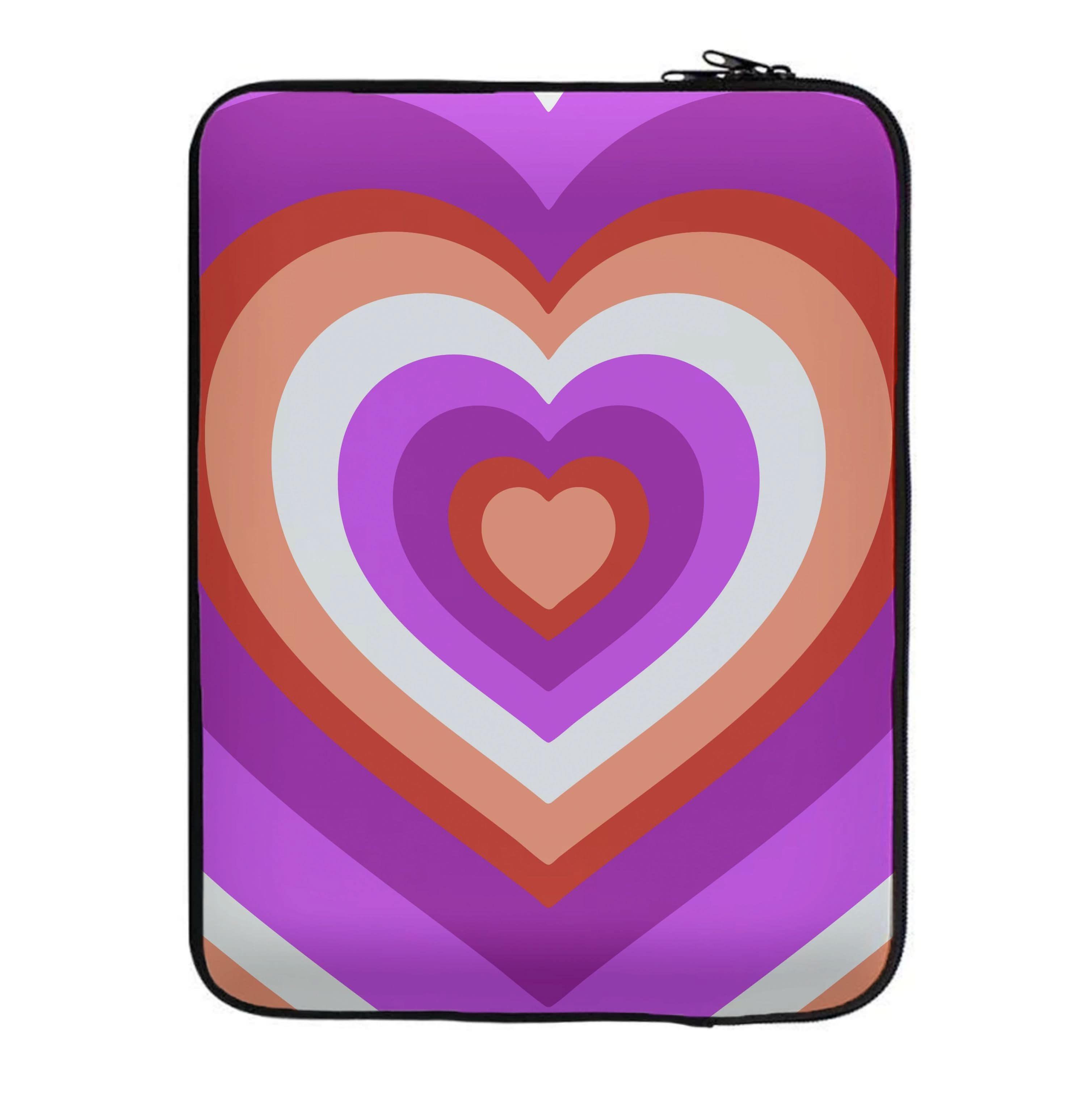 Lesbian Pride Heart Laptop Sleeve