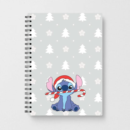 Cute Blue Alien Candycane Notebook