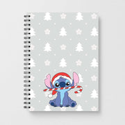 Cute Blue Alien Candycane Notebook 1