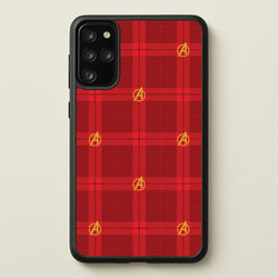 Superhero Team Red Tartan Pattern Galaxy S20 Plus Case