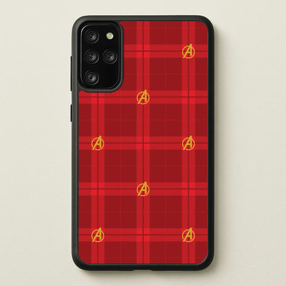 Superhero Team Red Tartan Pattern Galaxy S20 Plus Case