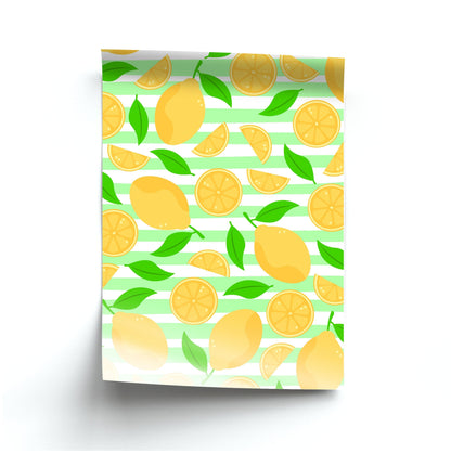 Lemons Pattern - Summer Poster