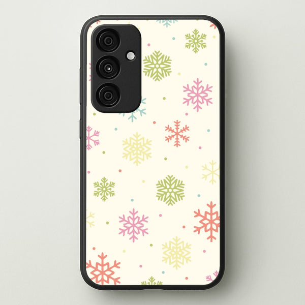 Pastel Snowflakes Pattern Galaxy A55 Case