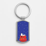 Cartoon Beagle Fairylights Luxury Keyring 1