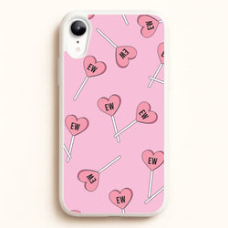 Ew Love Heart Lolipops Pattern iPhone XR Case