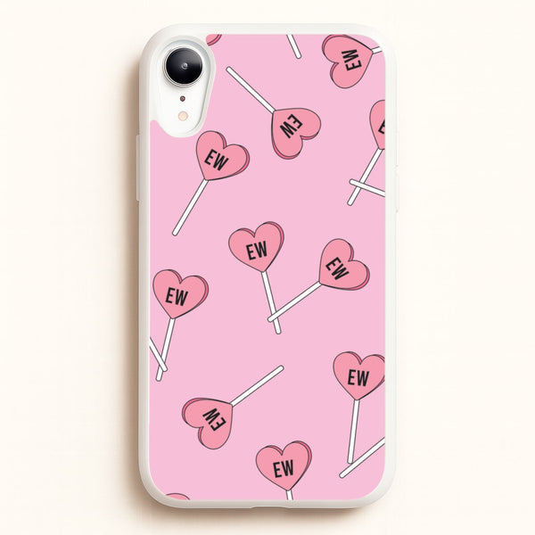 Ew Love Heart Lolipops Pattern iPhone XR Case