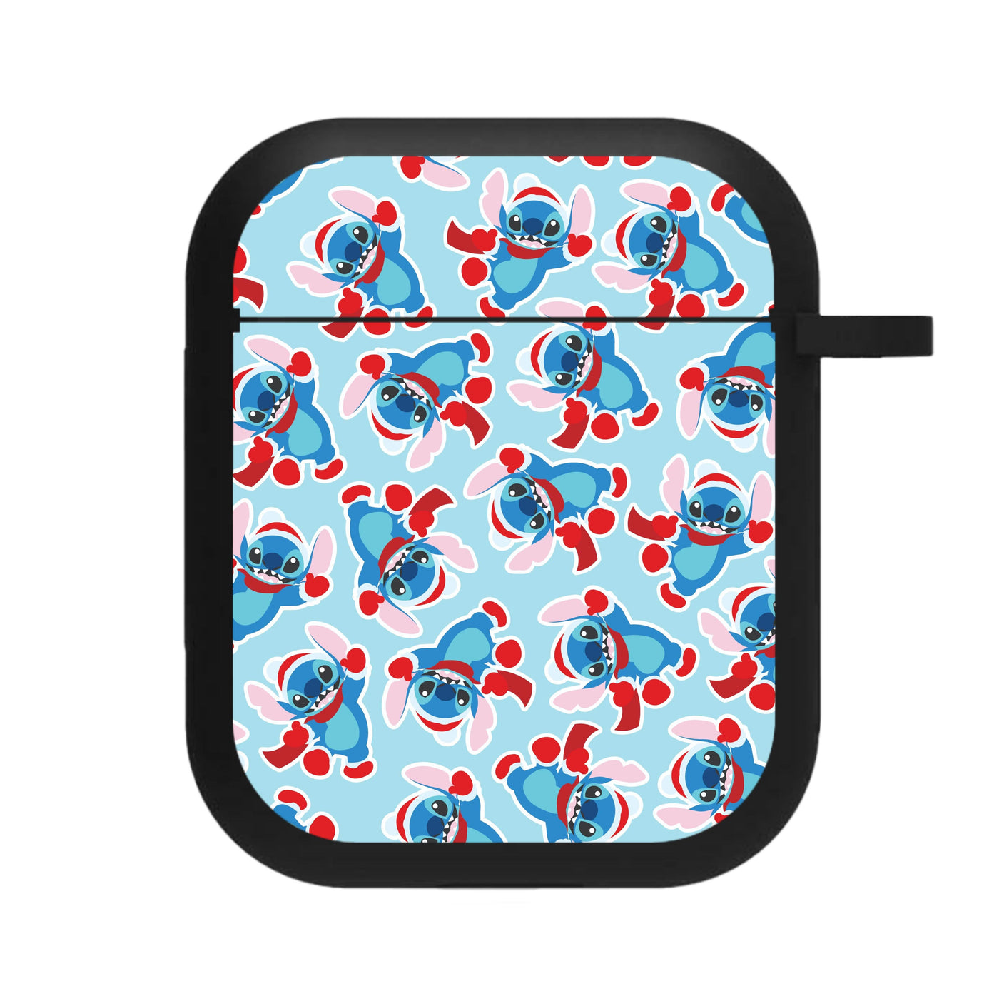 Blue Alien Christmas Pattern AirPods Case