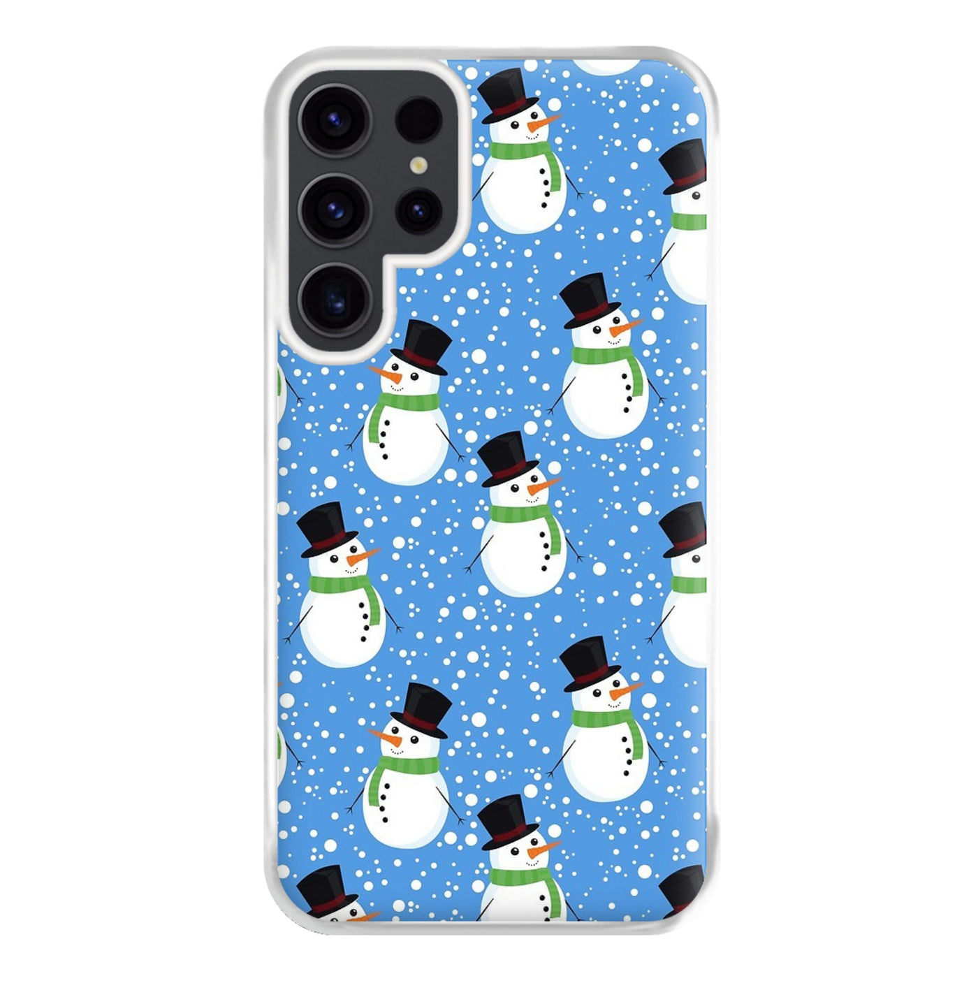 Blue Snowman Pattern Phone Case