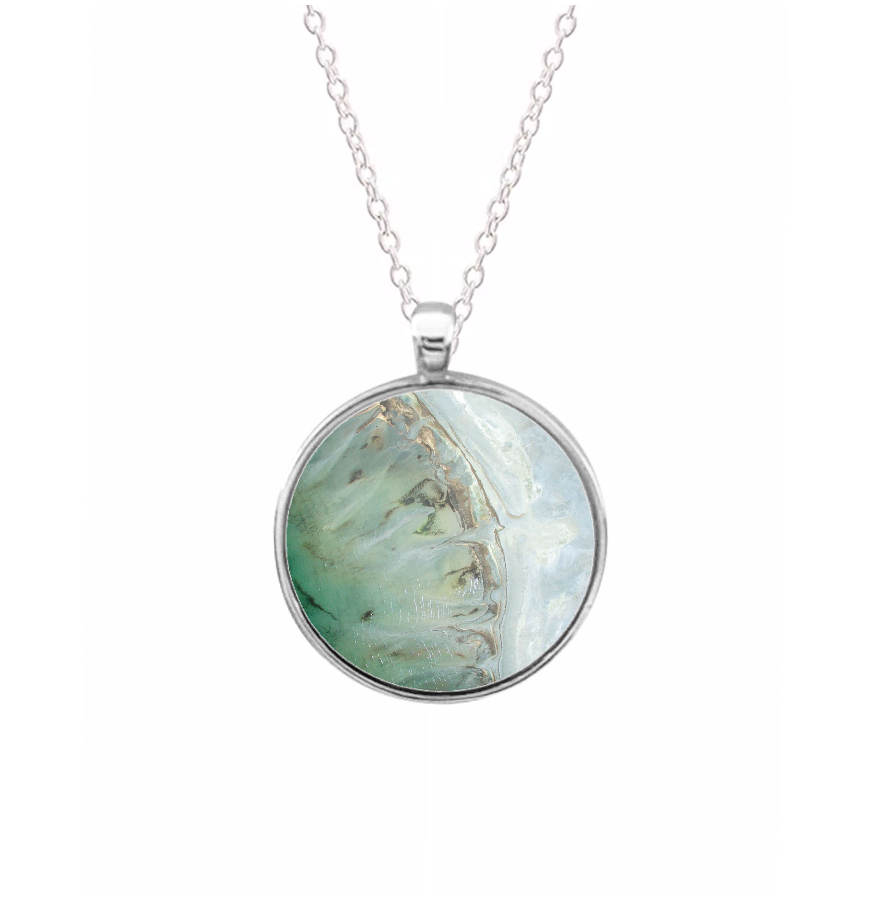 Emerald Marble  Necklace