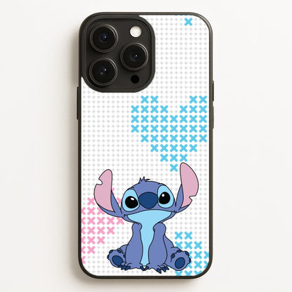 Blue Alien Hearts Phone Case for iPhone, Samsung Galaxy and Google Pixel