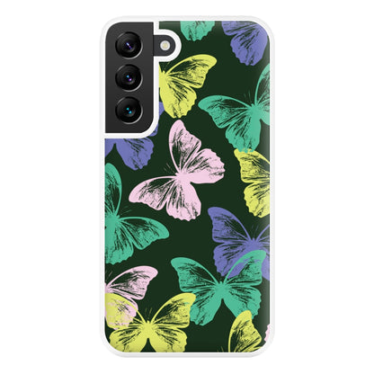 Colourful Butterfly Stamps Pattern Galaxy S22 Case