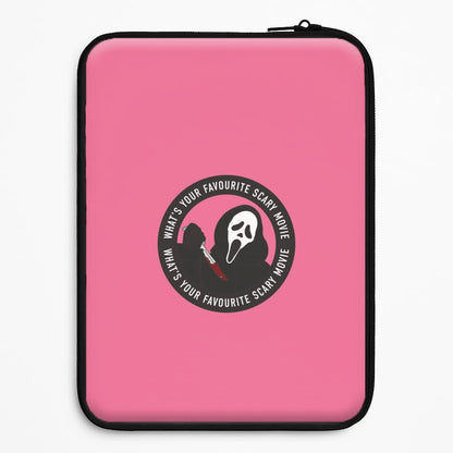 What's Your Favourite Scary Movie Badge Universal Laptop Sleeve