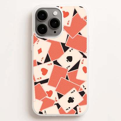 Playing Cards Collage Pattern iPhone 16 Pro Max Case