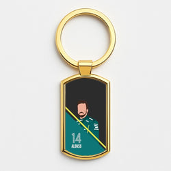 Alonso 2026 Gold Keyring