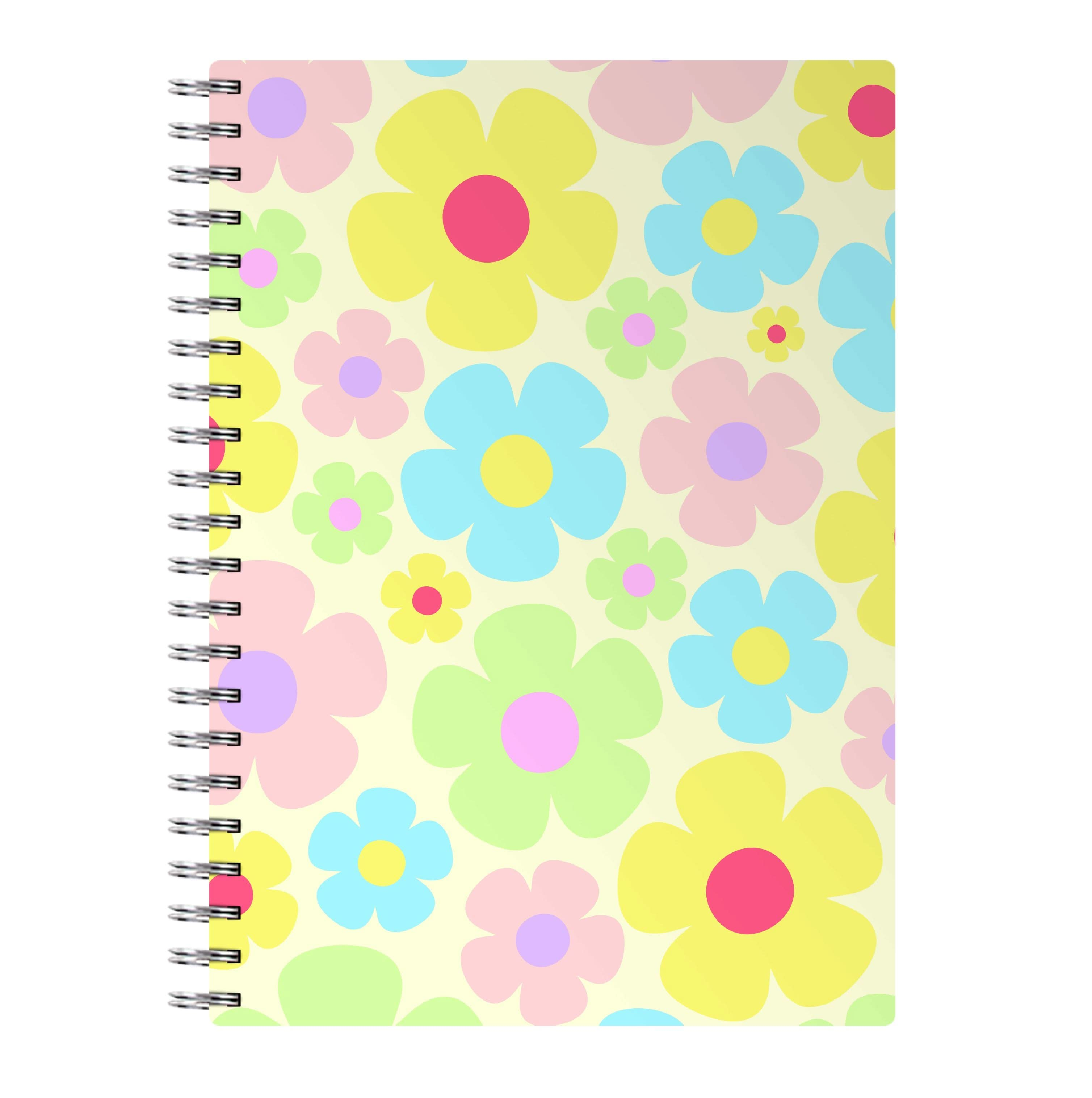 Rainbow Flowers Pattern Notebook