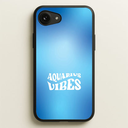 Aquarius Vibes Gradient Zodiac iPhone 16e Case