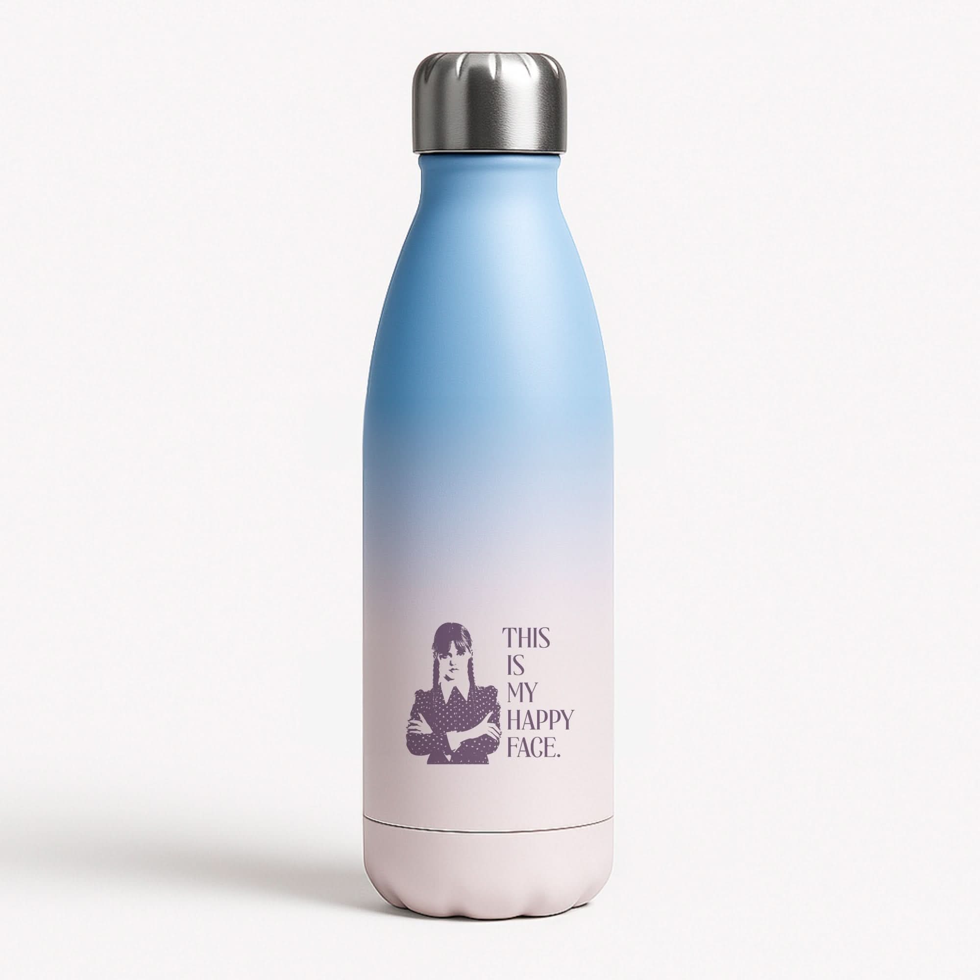 This Is My Happy Face Blue Water Bottle