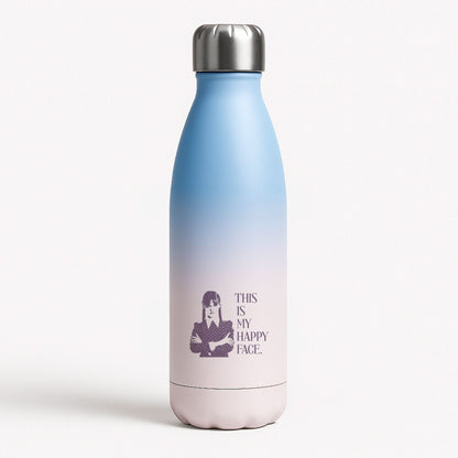 This Is My Happy Face Blue Water Bottle