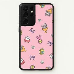 Mum Doodles Pattern Galaxy S21 Ultra Case