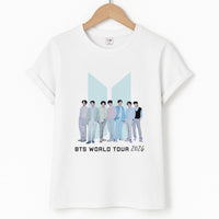K-Pop Band Tour Pastel Blue T-Shirt
