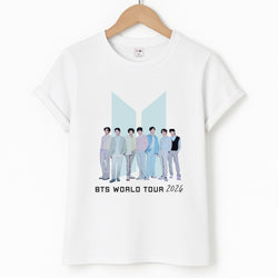 K-Pop Band Tour Pastel Blue Unisex T-Shirt