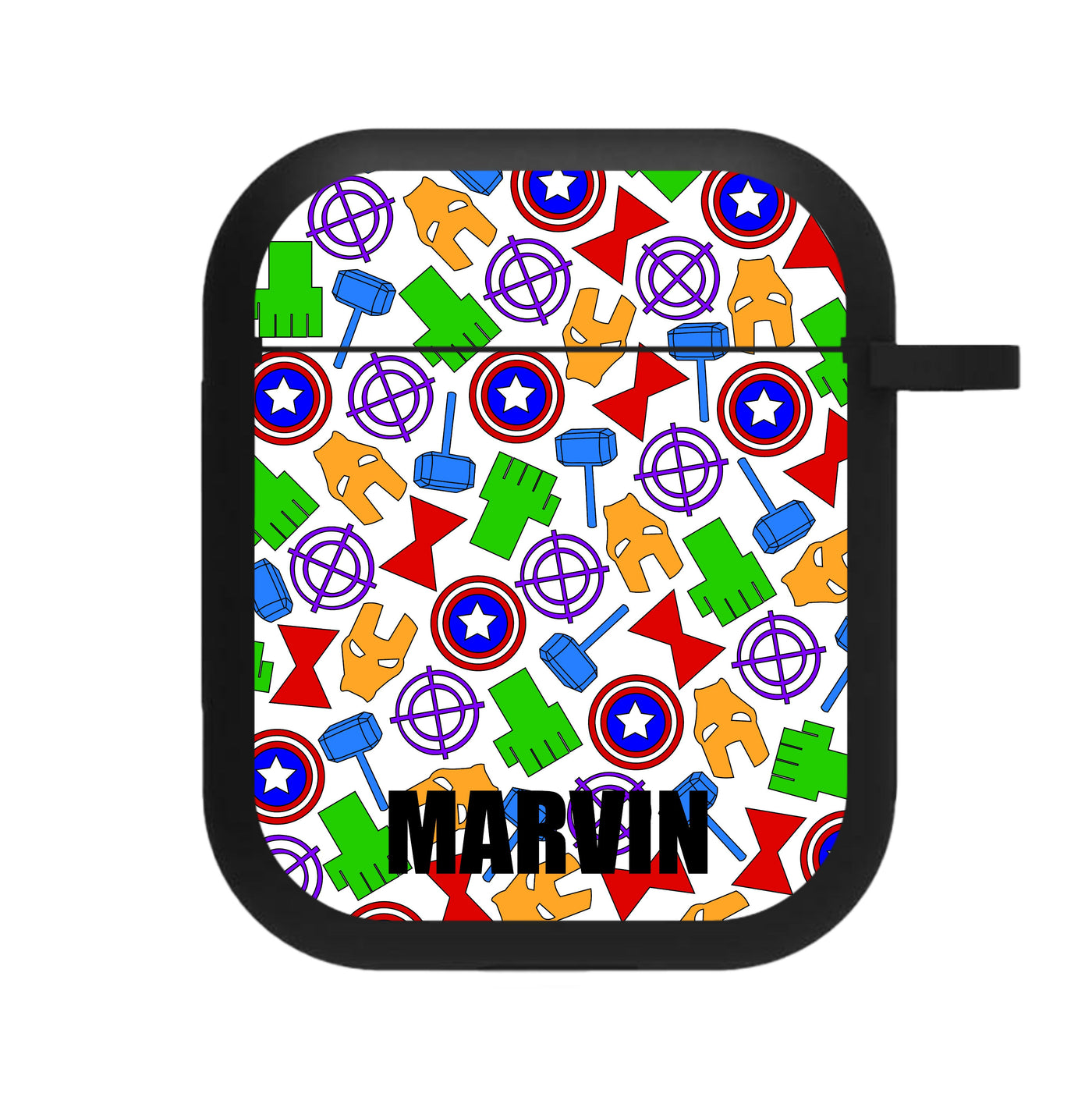 Icon Pattern - Personalised Marvel AirPods Case