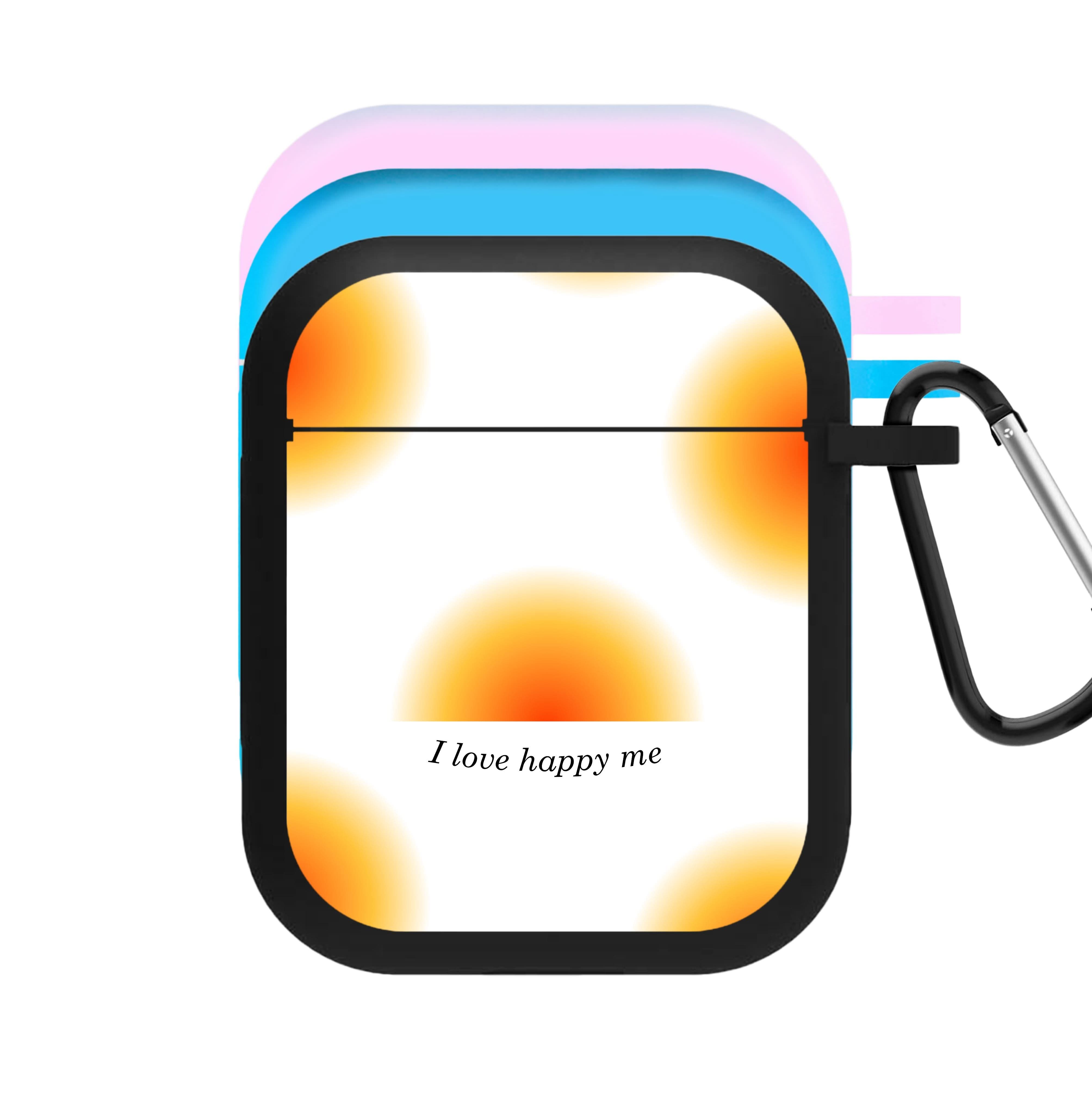 I Love Happy Me Gradient Pattern AirPods Case