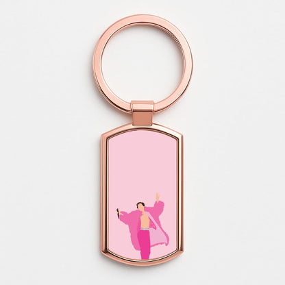 Harry Pink Coat  Rose Gold Keyring