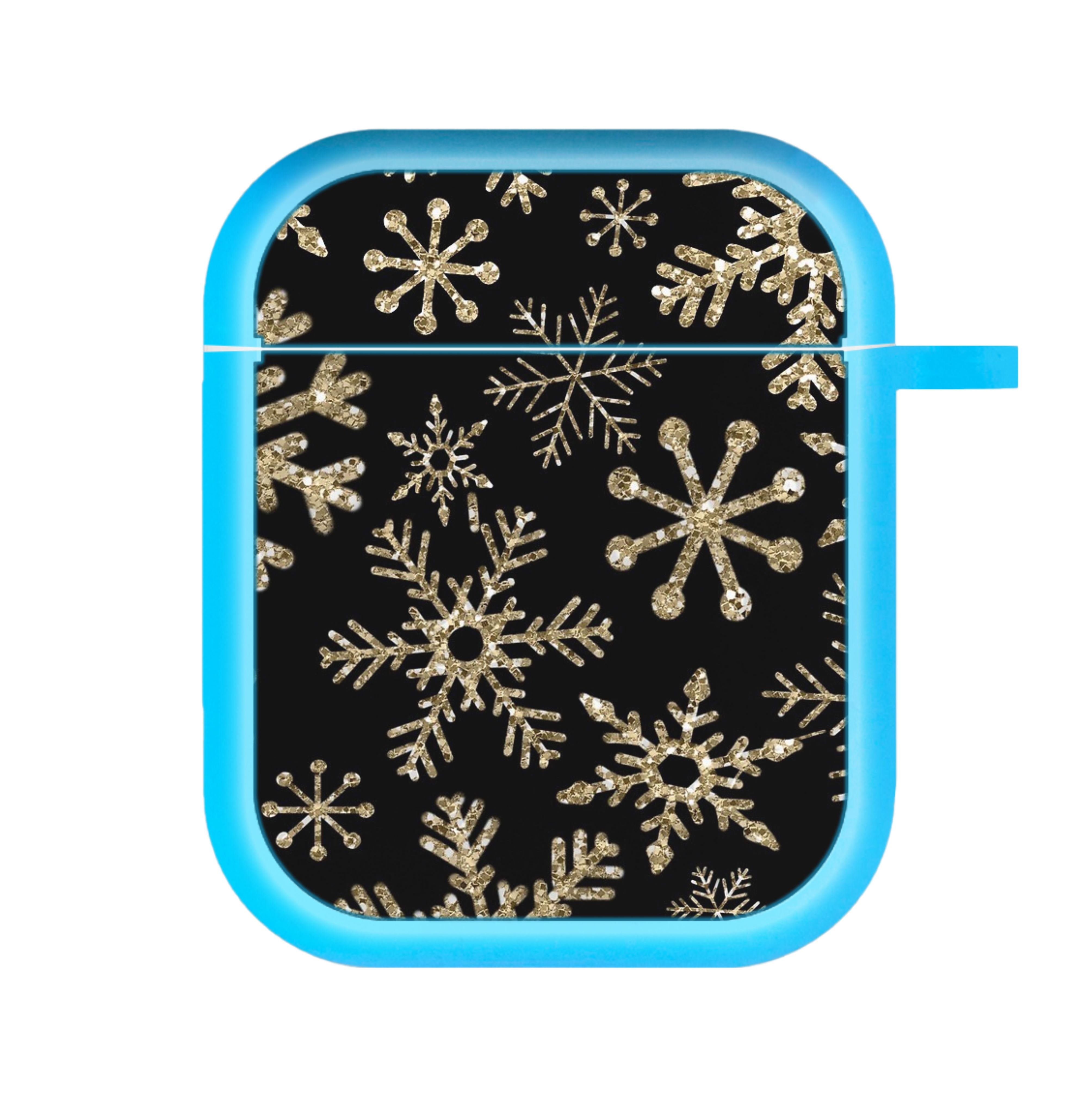 Gold Snowflake Pattern AirPods Case