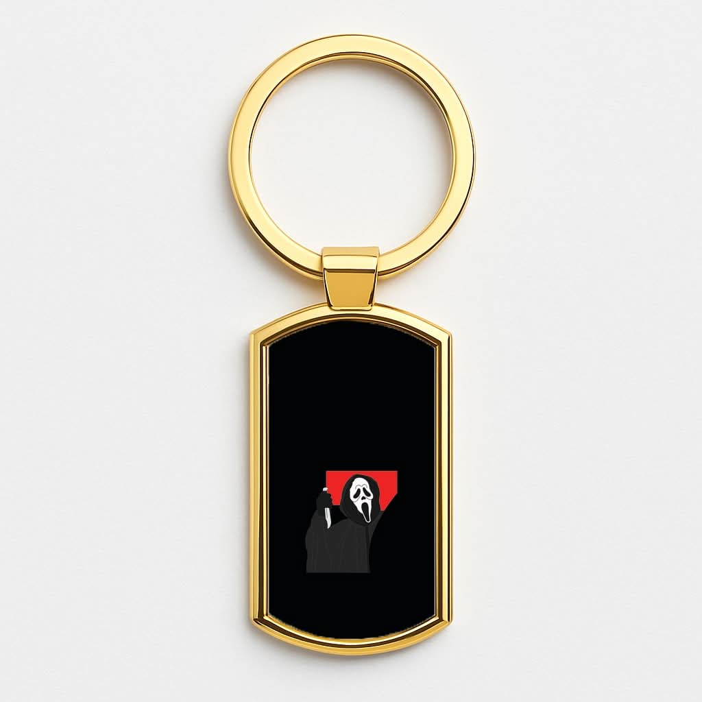 Ghostface 7 Gold Keyring