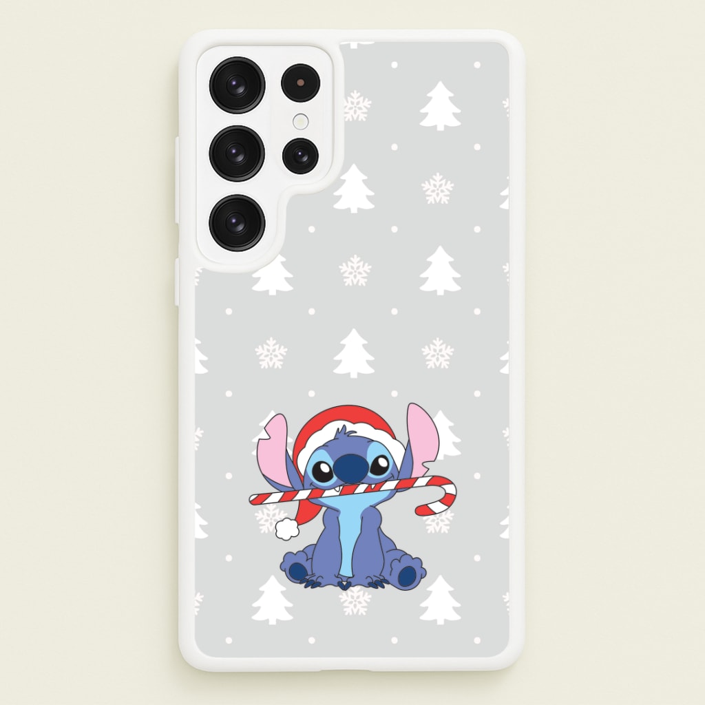 Cute Blue Alien Candycane Galaxy S23 Ultra Case