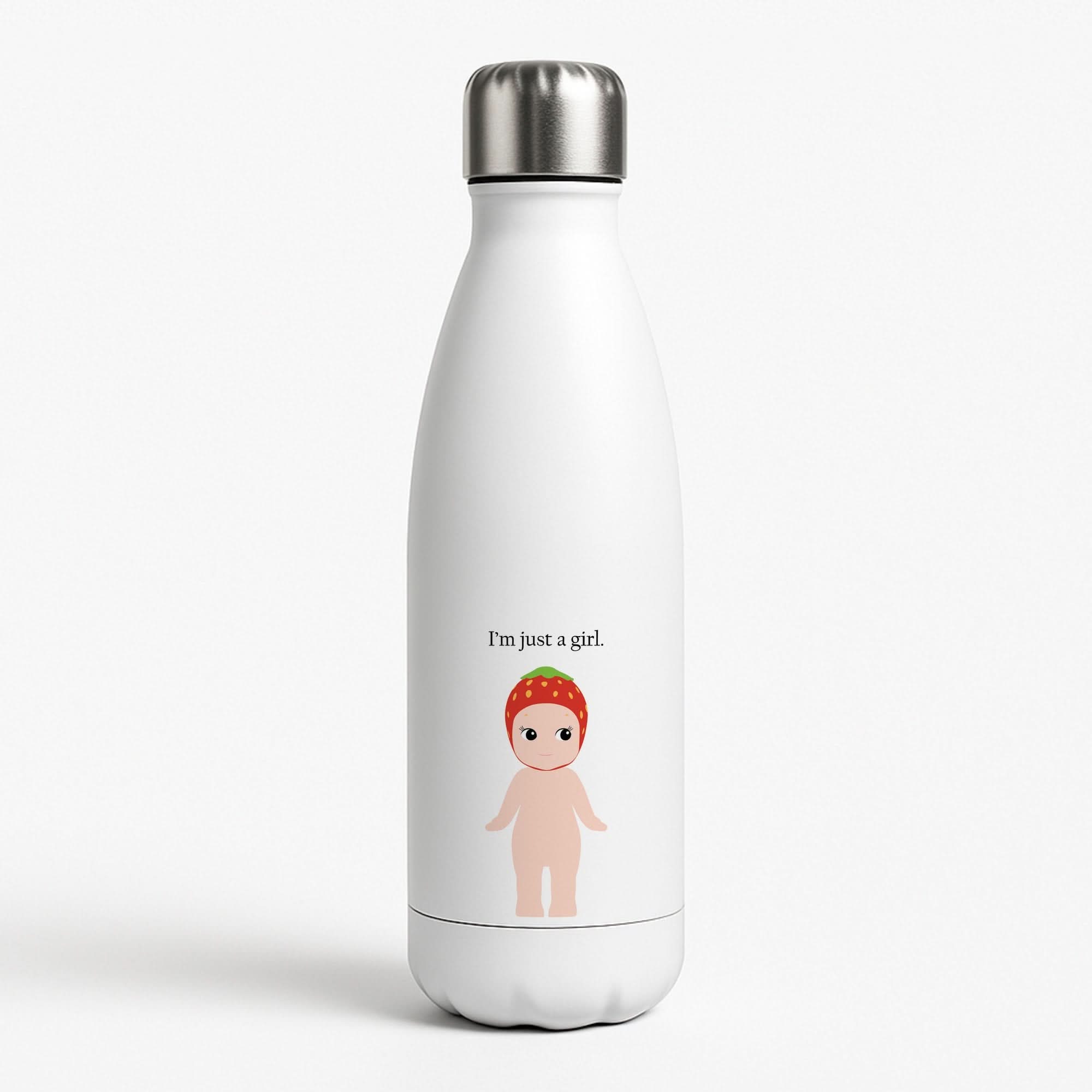 I'm Just A Girl White Water Bottle