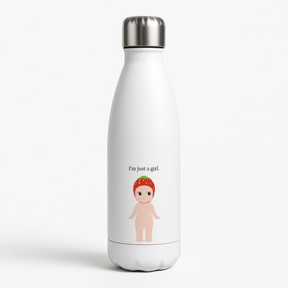 I'm Just A Girl White Water Bottle