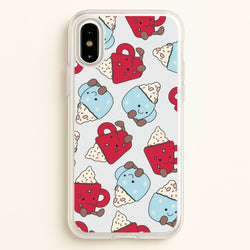 Christmas Drinks Plushies Pattern iPhone X / XS Case