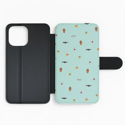 Minature Halloween Cartoons Pattern Flip Phone Case