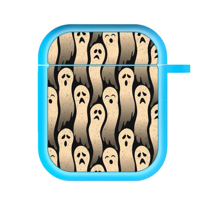 Vintage Wriggly Ghost Pattern AirPods Case