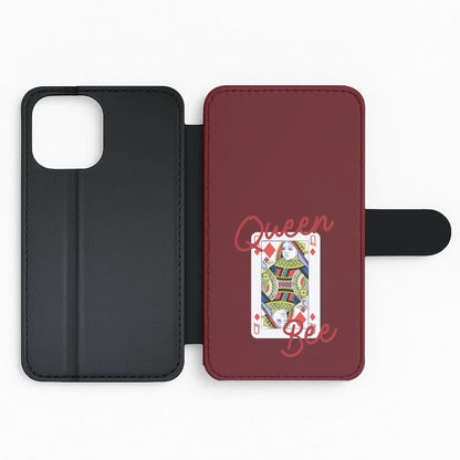 Queen Bee Playing Card Flip Phone Case