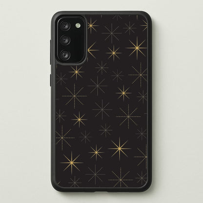 Christmas Gold Stars Pattern Galaxy S20 Case