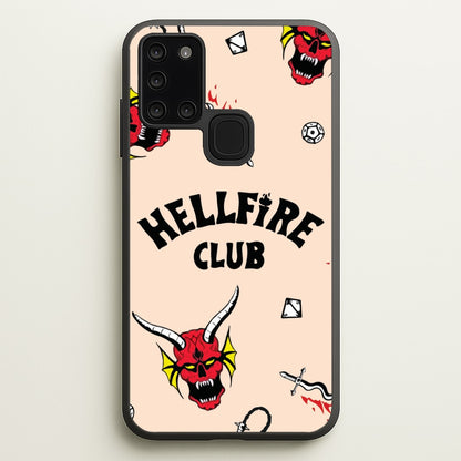 Hellfire Club Icons Collage Peach Galaxy A21s Case