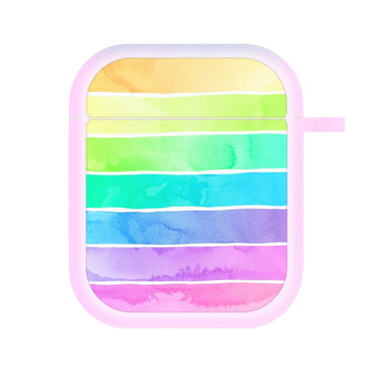 Summer Rainbow Stripes AirPods Case