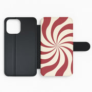 Peppermint Swirl Pattern Flip / Wallet Phone Case 2