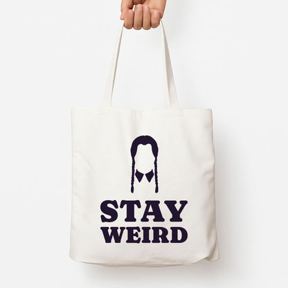 Stay Weird Purple Tote Bag